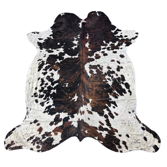 Giant Tricolor Cowhide Rug Size: 8.7x7 feet D-785