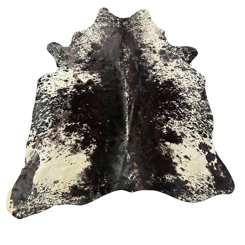 Printed Black and White Speckled Cowhide Rug Size: 6.5x5.7 feet D-861