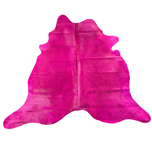 Dyed Pink Cowhide Rug Size: 6x6.2 feet D-901