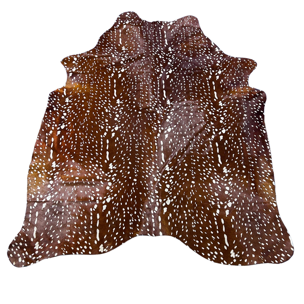 Dark Axis Deer Print Cowhide Rug Size: 7x5.7 feet D-917