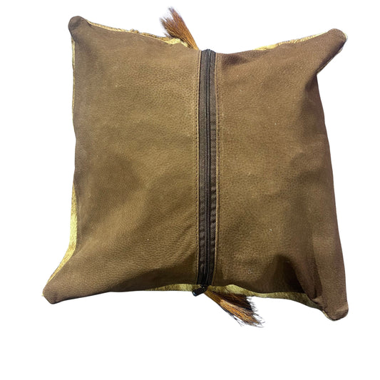 New Real Giraffe Hide Pillow Case 17x17 inches Genuine Giraffe Skin/ Suede Back