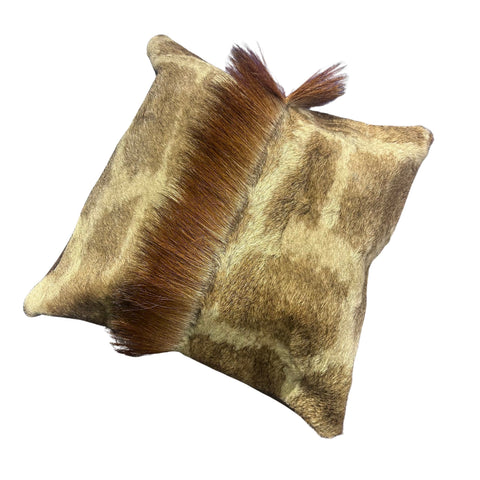 New Real Giraffe Hide Pillow Case 17x17 inches Genuine Giraffe Skin/ Suede Back