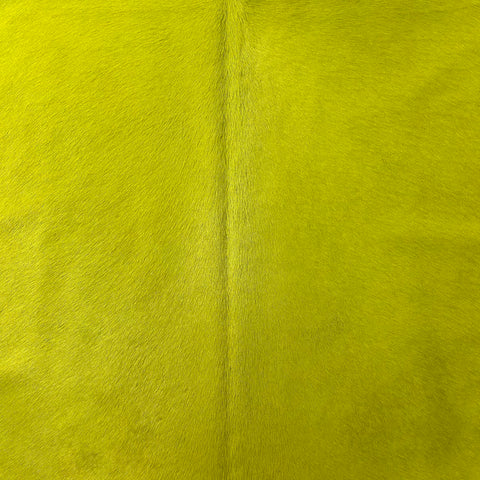 Dyed Lime Green Cowhide Rug (short hair/ gorgeous florescent) Size: 7x6.5 feet D-503