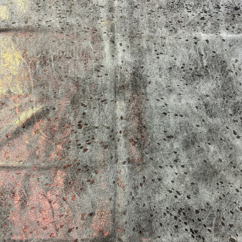 Rose Gold Cowhide Rug Size: 8x6.5 feet Z-309