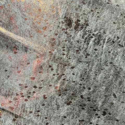Rose Gold Cowhide Rug Size: 8x6.5 feet Z-309