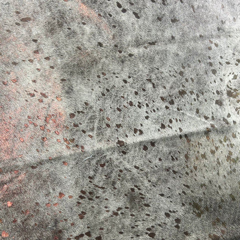 Rose Gold Cowhide Rug Size: 8x6.5 feet Z-309