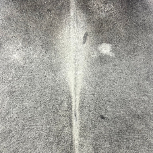 Natural Grey Cowhide Rug Size: 7x6 feet Z-313