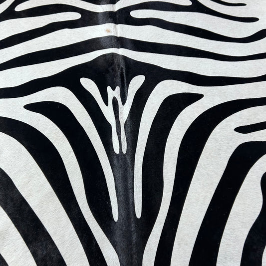 Zebra Cowhide Rug Size: 7.2x6.7 feet D-951