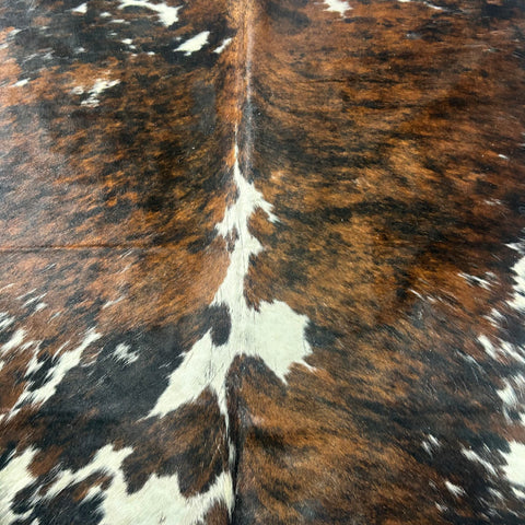 Tricolor Cowhide Rug Size: 8x7 feet X-034