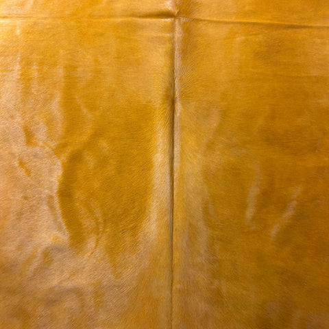 Dyed Orange Cowhide Rug Size: 7x7 feet Y-154