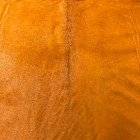Dyed Orange Cowhide Rug Size: 8x7.2 feet Y-155