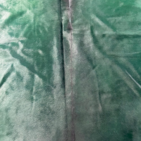 Dyed Emerald Cowhide Rug Size: 7.2x7 feet Y-156