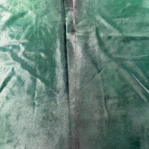 Dyed Emerald Cowhide Rug Size: 7.2x7 feet Y-156