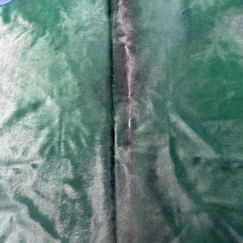 Dyed Emerald Cowhide Rug Size: 7.2x7 feet Y-156