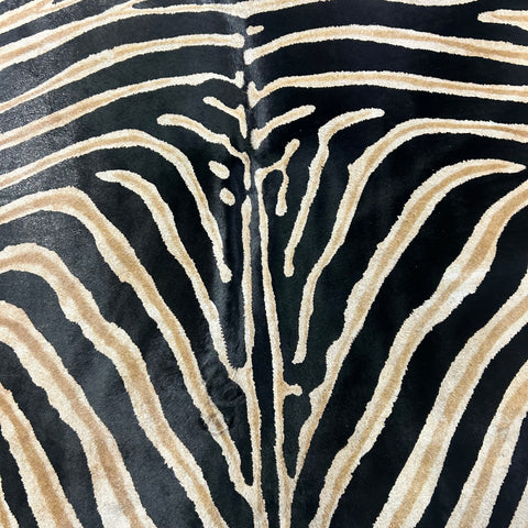 Genuine Zebra Cowhide Rug (dark inner lines) Size: 6.5x6 feet Z-314