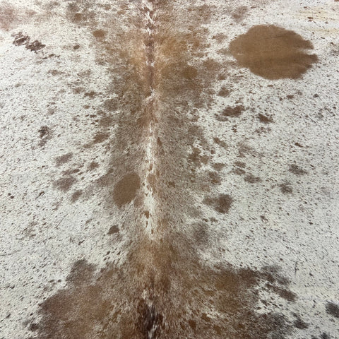 Light Brown Palomino Tricolor Speckled Cowhide Rug Size: 8x7 feet Z-317