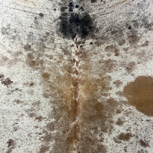 Light Brown Palomino Tricolor Speckled Cowhide Rug Size: 8x7 feet Z-317