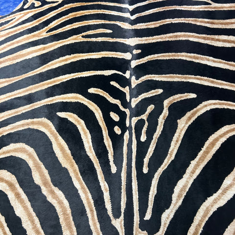 Genuine Zebra Cowhide Rug (dark inner lines) Size: 6.2x6 feet Z-318