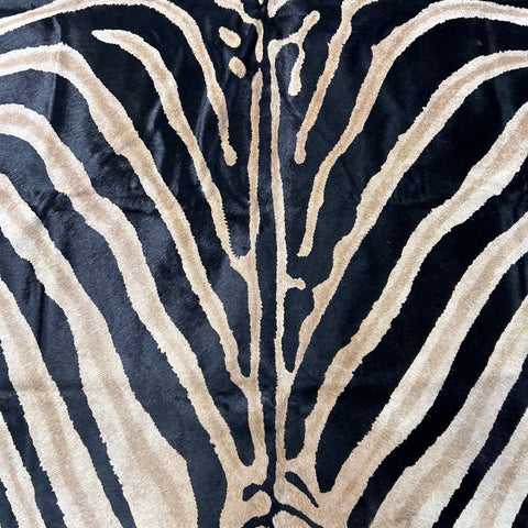 Genuine Zebra Cowhide Rug (a few small patches) Size: 7x6 feet Z-143
