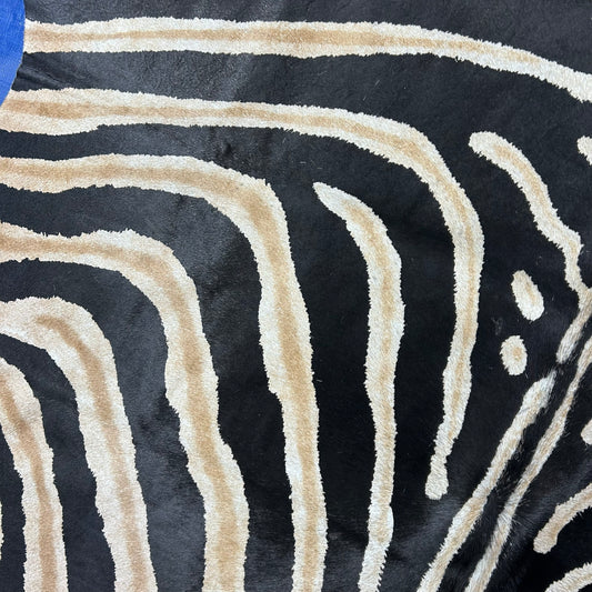 Genuine Zebra Cowhide Rug Size: 6.5x6 feet Z-144