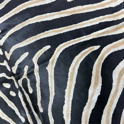 Genuine Zebra Cowhide Rug Size: 6.5x6 feet Z-144