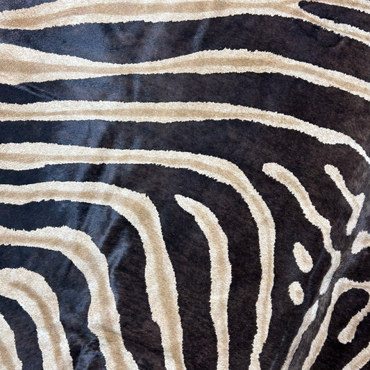 Genuine Zebra Cowhide Rug (dark inner stripes) Size: 7.5x6.2 feet Z-145