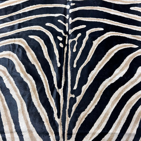 Genuine Zebra Cowhide Rug Size: 7x6 feet Z-146