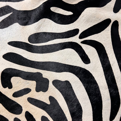 Upholstery Zebra Cowhide Rug (some beige mixed in) Size: 7x6.2 feet D-522