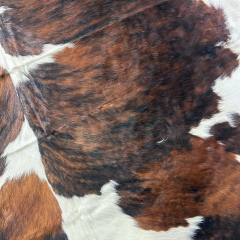Tricolor Cowhide Rug (42.75 sq ft) Size: 8x7 feet Colombia-270