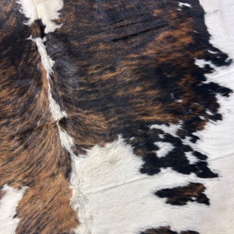 Tricolor Cowhide Rug (41.25 sq ft) Size: 7.5x6.5 feet Colombia-189