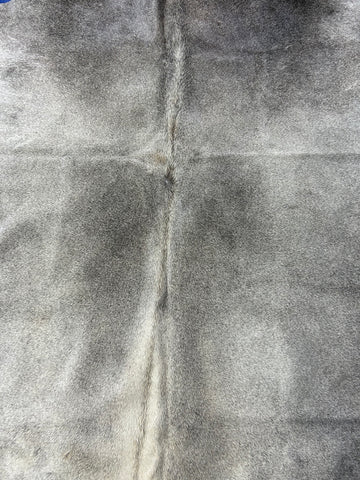 Natural Grey Cowhide Rug (some beige) Size: 6.2x6.2 feet M-1638