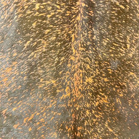 Brown Calf Skin with Orange Acid Washed Size: 41x35" Z-321