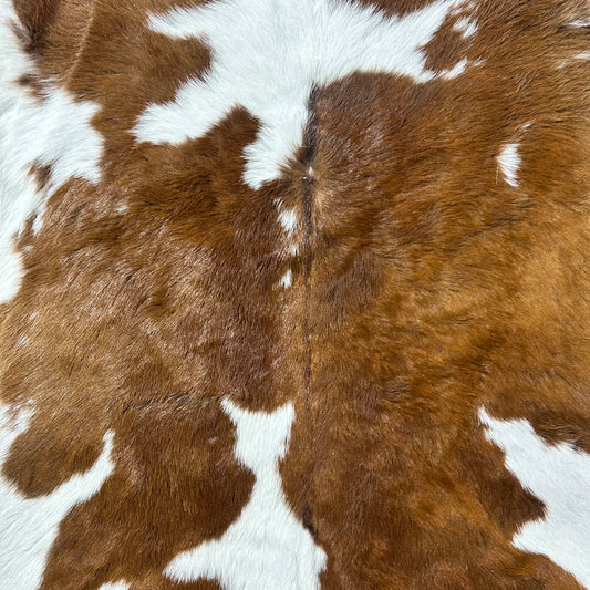 Brown and White Calf Skin Size: 44x45" Z-323