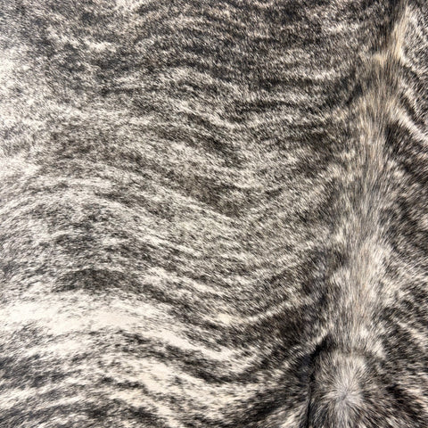 Grey Brindle Cowhide Rug Size: 7.7x6.7 feet D-530