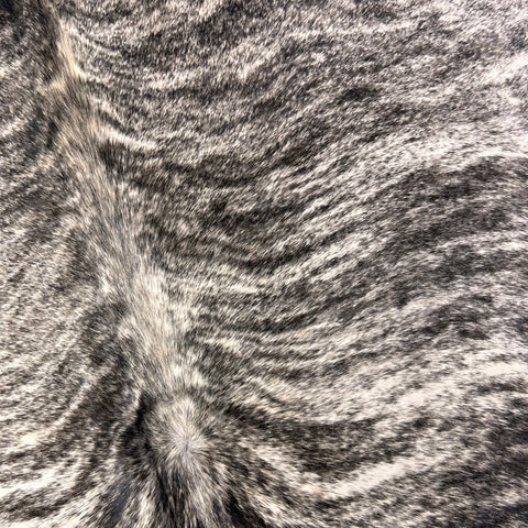 Grey Brindle Cowhide Rug Size: 7.7x6.7 feet D-530