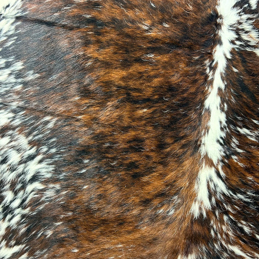 Tricolor Cowhide Rug Size: 7.5x7 feet X-044