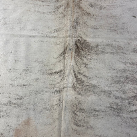 Light Grey Brindle Cowhide Rug Size: 7x6.5 feet D-535