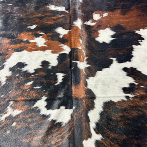 Tricolor Cowhide Rug Size: 7.2x6.2 feet X-046