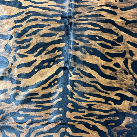 Java Tiger Cowhide Rug Size: 7.2x7 feet Z-157