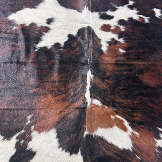Tricolor Cowhide Rug Size: 8x6.5 feet X-050