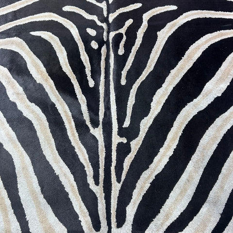 Genuine Zebra Cowhide Rug (lighter inner stripes) Size: 7x6 feet Z-158