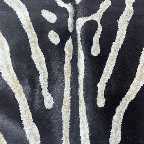 Genuine Zebra Cowhide Rug (lighter inner stripes) Size: 7x6 feet Z-158