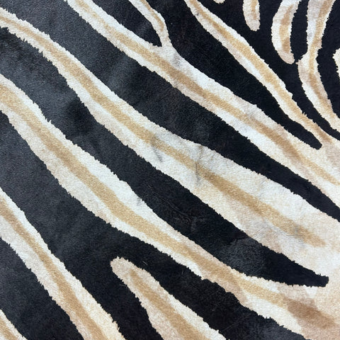Genuine Zebra Cowhide Rug (lighter inner stripes) Size: 7x6 feet Z-159