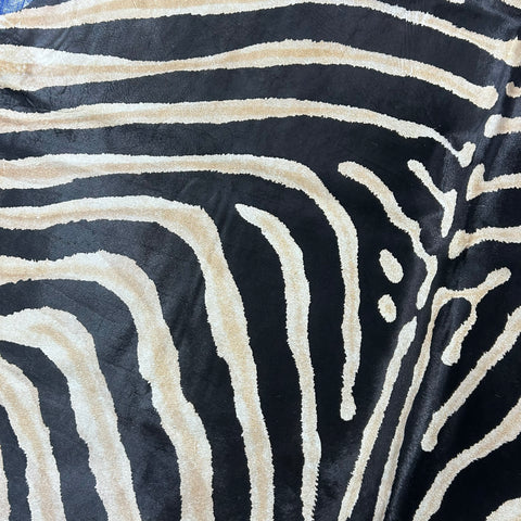 Genuine Zebra Cowhide Rug (lighter inner stripes) Size: 7x6 feet Z-160