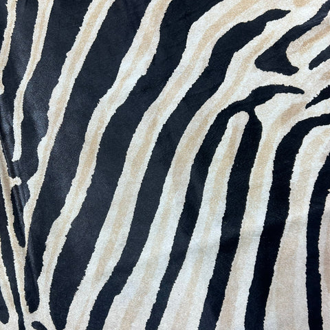 Genuine Zebra Cowhide Rug (lighter inner stripes) Size: 7x6 feet Z-160
