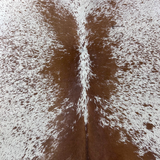 Brown and White Speckled Cowhide Rug Size: 7x6.7 feet Z-328