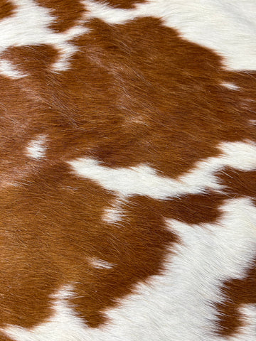 Brown & White Cowhide Rug Size: 7x7 feet M-1646