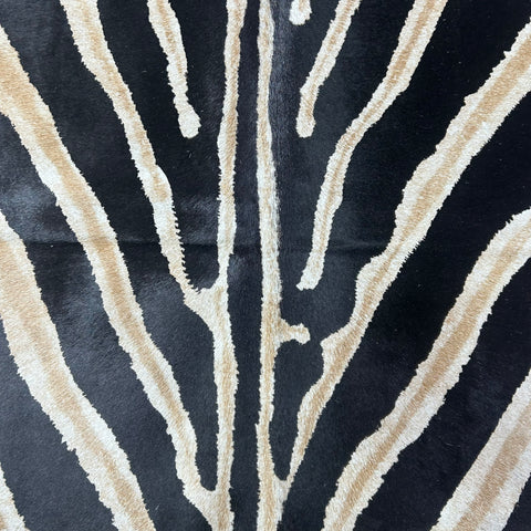 Genuine Zebra Cowhide Rug (lighter inner stripes) Size: 7x6 feet Z-162