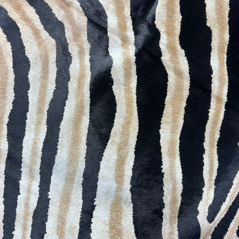 Genuine Zebra Cowhide Rug (lighter inner stripes) Size: 7x6 feet Z-162