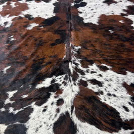 Tricolor Cowhide Rug (41 sq ft) Size: 7x6.5 feet Colombia-103A